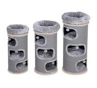 Natural Paradise Primrose - Griffoir stable avec tapis en sisal robuste - Gris clair - 110 x Ø 49 cm