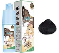 Natural Plant Extract Bubble Hair Dye, Instant Plant Bubble Hair Dye, Plant Bubble Hair Dye Conditioner,Bubble Dye Hair and Hair Care 2 in 1. (natural black)
