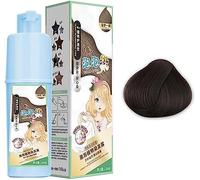 Natural Plant Extract Bubble Hair Dye, Instant Plant Bubble Hair Dye, Plant Bubble Hair Dye Conditioner,Bubble Dye Hair and Hair Care 2 in 1. (brown black)