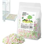 Natural Pulp Cotton Bird Bedding - Deodorizing Warming Cage Litter | Absorbent Paper Pellet Rolls for Parrots Lovebirds | for Cockatiels Small Birds, Odor Control Soft Comfort Eco-Friendly Safe