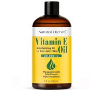 Natural Riches Vitamin E Oil | 100% Pure and Natural Cold Pressed Vitamin E oil for Skin, Scars, Face, Nails, Hair, Scalp 30,000 IU Non-GMO Vérified Hair & Body Oil :8 Fl Oz