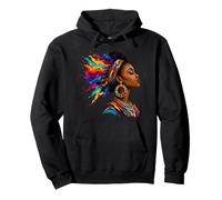 Natural Roots Dashiki African Tribal Hair Melanine Rainbow Sweat à Capuche