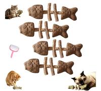 Natural Silvervine Cat Chew Toy Fish Bone,Chew Stick，4Insect Gall Fruit