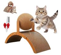 Natural Sisal Cat Scratching Ball with Cardboard Pad, Sisal Cat Scratcher, Cats Scratching Pad, Arched Bridge Design, Interactive Rotating Scratch Toy for Cats (1pc, S)