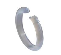 Natural Smokey Purple Cat Mimi Agate Brangle 58-62 mm Fengshii Jade Bracelet pour Les Femmes Authentiques