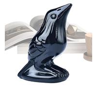 Natural Stone Raven Statue Crystal Stone Crow Sculpture, Crystal Stone Bird Figurines, Natural Stone Crow Figurines, Décoratives Raven Bird Statue pour Bedroom Decor & Home
