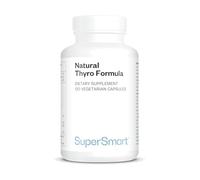 Natural Thyro Formula - Complément alimentaire pour la Thyroïde - Iode, Sélénium, Zinc et Vitamines - Formule à base de nutriments essentiels - SuperSmart