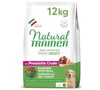 Natural Trainer Adult Maxi Nourriture sèche pour Chiens avec Jambon cru et Riz 12 kg
