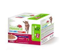 Natural Trainer Aliments Humides pour Chats Adultes Multipack, Thon et Boeuf 12 x 85 g