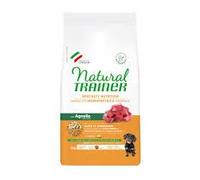 Natural Trainer Chien Sensitive Small Adult Agneau 2kg, aliment sec complet pour chiens adultes de petite taille, goût agneau, monoprotéine, sans gluten, lot de 2 kg.