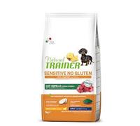 Natural Trainer Chien Sensitive Small Adult Agneau 7kg, aliment sec complet pour chiens adultes de petite taille, goût agneau, monoprotéine, sans gluten, lot de 7 kg.