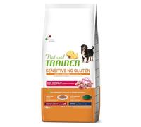 Natural Trainer Chien Sensitive Small Adult Lapin 2kg, Aliment sec complet pour chiens adultes de petite taille, goût lapin, monoprotéine, sans gluten, lot de 2 kg.