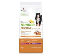 Natural Trainer Chien Sensitive Small Mature Saumon 2 kg, aliment sec complet pour chiens âgés de petite taille, goût saumon, monoprotéine, sans gluten, lot de 2 kg.