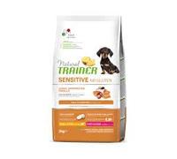Natural Trainer Chien Sensitive Small Puppy Saumon 2 kg, Aliment sec complet pour chiens chiots de petite taille, goût saumon, monoprotéine, sans gluten, Lot de 2 kg.