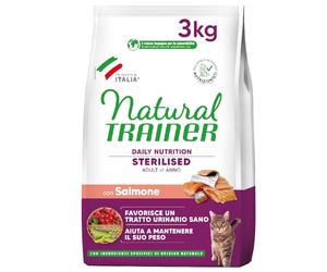 Natural Trainer - Croquettes pour Chat Adulte Stérilisé avec Saumon - 3kg