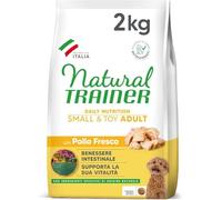 Natural Trainer Dog Small Adult Poulet 2 kg, nourriture sèche complète pour chiens adultes de petite taille, goût poulet, lot de 2 kg.
