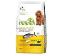 Natural Trainer Dog Small Adult Thon et Riz 2 kg, nourriture sèche complète pour chiens adultes de petite taille, goût thon et riz, lot de 2 kg.