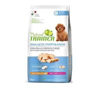 Natural Trainer Dog Small Puppy Poulet 2 kg, nourriture sèche complète pour chiens chiots de petite taille, goût poulet, lot de 2 kg.
