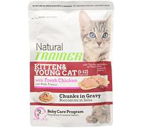 Natural Trainer - Embouchoirs en Sauce avec Poulet Frais pour Chaton et Chat Jeune (1-12 Mois) - 85 g - 1 Sachet