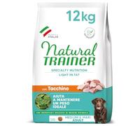 Natural Trainer Ideal Weight Medium&Maxi Nourriture pour Chiens Adultes Light en Fat avec Dinde - 12kg