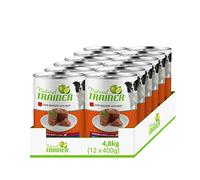 Natural Trainer Medium&Maxi Aliment Humide pour Chiens Adultes avec Boeuf - 12 x 400 g - 4,8 kg