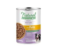Natural Trainer Moyen-Maxi Aliments Humides pour Chiens Matures - Pâté au Poulet 12 x 400g