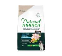 Natural Trainer Selected Quality Nutrition Adult Medium Chien, nourriture sèche pour chiens adultes de grande taille, goût poisson blanc déshydraté 2,5 kg.