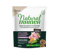 Natural Trainer Selected Quality Nutrition Adult Small Chien, nourriture sèche pour chiens adultes de petite taille, goût SAC désossé 600 grammes.