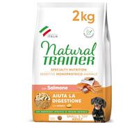 Natural Trainer Sensitive No Gluten - Croquettes pour Chien Adulte Mini-Toy avec Saumon et Céréales Complètes - 2kg