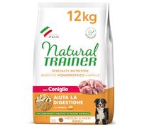Natural Trainer Sensitive sans gluten Nourriture pour chiens adultes Moyen & Maxi avec lapin et grains entiers - 12 kg