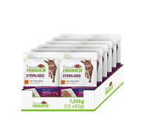 Natural Trainer Sterlisied Adult Nourriture Humide pour Chats avec Dinde et Fibre de Pois 12 enveloppes x 85 g - 1020 GR