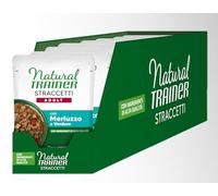 Natural Trainer Strucetti Aliments Humides pour Chats Adultes - Bouchures en Sauce avec morue 22 x 85g