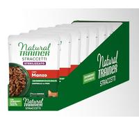 Natural Trainer Strucetti Aliments Humides pour Chats Adultes Stérilisés - Bouchures en Sauce avec Boeuf 24 x 85 g