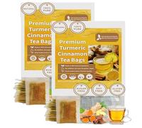 Natural Turmeric Ginger Cinnamon Tea Bags,Premium Turmeric G-inger Cinnamon Tea Bags Organic,100% Natural Ginger T-urmeric Herbal Teas,Supports Digestion,Skin Health & Sleep,No Sugar,No Caffeine (2)