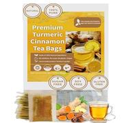 Natural Turmeric Ginger Cinnamon Tea Bags,Premium Turmeric G-inger Cinnamon Tea Bags Organic,100% Natural Ginger T-urmeric Herbal Teas,Supports Digestion,Skin Health & Sleep,No Sugar,No Caffeine (1)