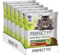 Natural Vitality - Nourriture sèche pour Chat Adulte 1+ - Bœuf et Poulet - 6 x 650 g