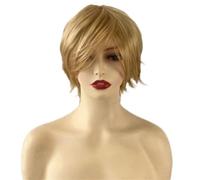 Natural Volumes Perruques Complètes Blondes Synthétiques Courtes Avec Doublure Respirante Pour Un Usage Quotidien Et Un Postiche Respirant Sur Le Lieu De Travail Professionnel