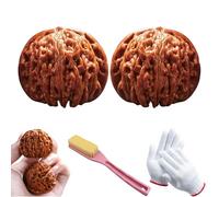 Natural Wenwan Walnuts Chinese Walnuts for Hand Exercise, Stress Balls for Adults Anxiety Relief, Portable Meditation Gifts and Stress Relief Toys Adults ，High-Arc Shot：41MM
