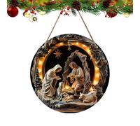 Natural Wood Exquisite Design Household |Christmas Nativity Scene Ornament | Christmas Exquisite Design, Decoration Tool For Wall, Tree, Mantel, Shelf, Tabletop, Door, Window, Fireplace,