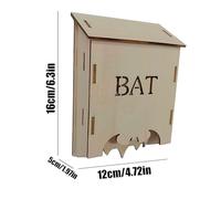Natural Wood Habitat, Garden Animal Shelter, Roosting Space with Vertical, High Density Bat Box, Backyard Gear with Rugged, Orchard Bat Shelter for Yard and Patio