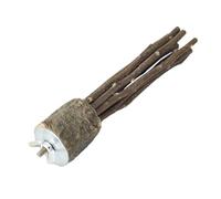 Natural Wood Parrot Perch - Bird Cage Perch Stand with Grinding Texture | Wooden Branch for Parakeets, Budgies, Conures & Other Small Pet Birds