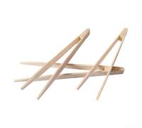 Natural Wood Pointed Tweezers 15cm Non-Slip Grip(flat head)