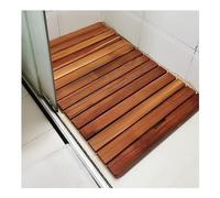 Natural Wood Shower Bath Mat - Red Cedar Non-Slip Bathroom Drain Board for Kitchen Deck Pedal - Custom Size Anti-Crack Balcony Mat(100x120cm)