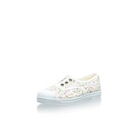 Natural World Chaussures en Coton avec Fleurs Fond de Caoutchouc 471505 Blanc Taille: 31