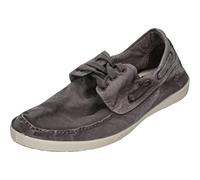 Natural World Eco – Chaussures bateau homme 303E – Coton biologique, 100% écologique – Gris