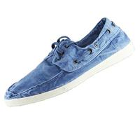 Natural World Eco - 303E - Natural World Men's Trainers - Organic Cotton Boat Shoes- 100% EcoFriendly - Light Blue Color