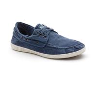 Natural World Eco - Baskets homme 303E - Chaussures bateau en coton bio 100% écologique - Bleu