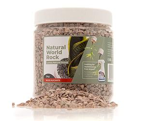 Natural World Pierres de décoration pour plantes en roche - Belles pierres naturelles | 2 kg | 5 mm de diamètre | Parfait pour les pots de fleurs à l'intérieur et à l'extérieur | (Rouge Alicante)
