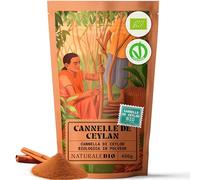 NaturaleBio Cannelle en poudre de Ceylan 450g. Vraie cannelle premium à l'arôme riche. Antioxydant et anti-inflammatoire naturel. Soutient la digestion, le système immunitaire et le bien-être.