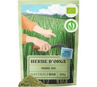 NaturaleBio Poudre d'Herbe d'Orge Bio Superfood Vert